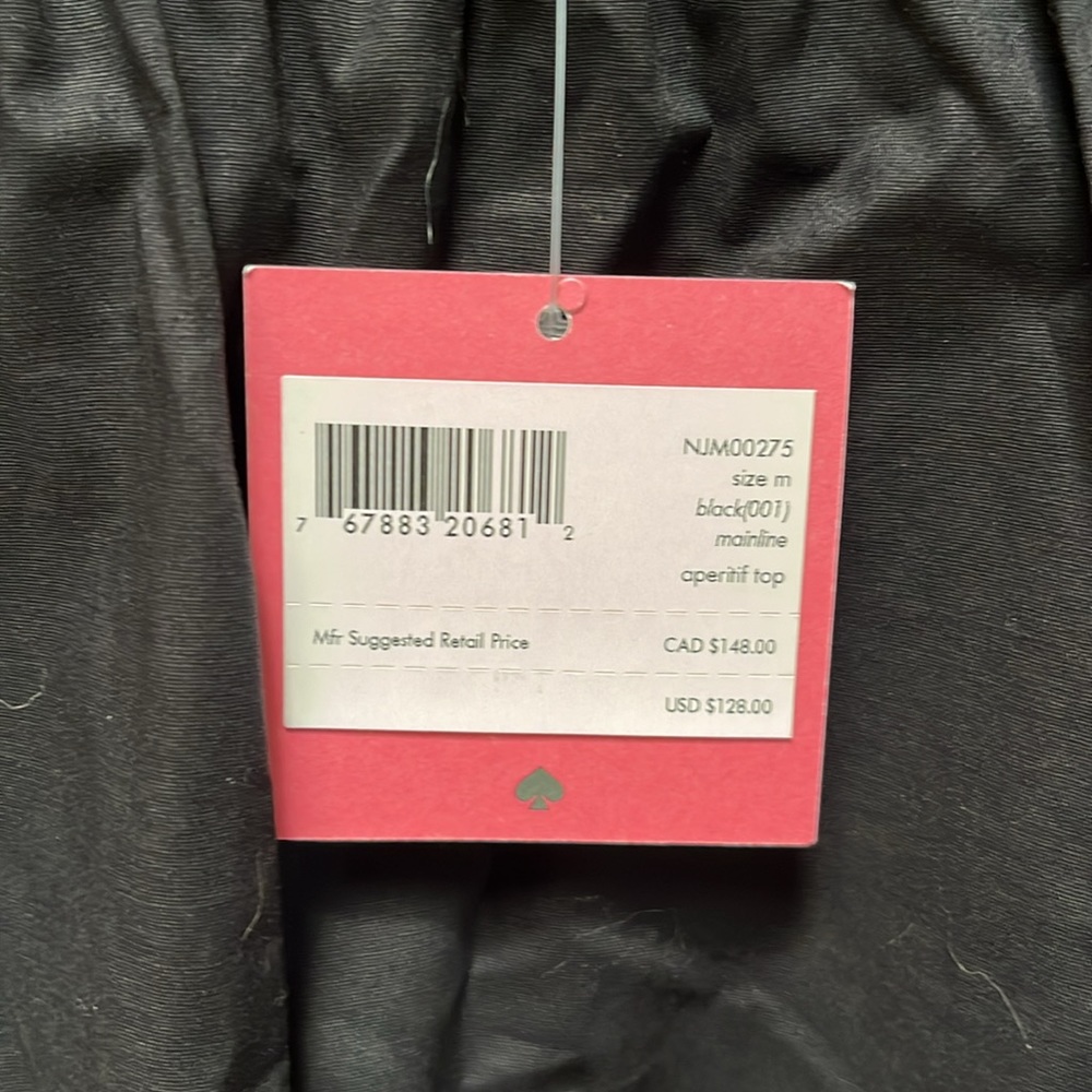 Kate Spade Top ♠️ Black - Picture 4 of 5